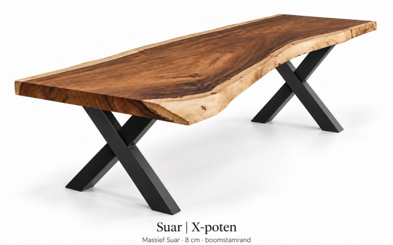 Suar boomstamtafel op maat &ndash; zelf samenstellen
